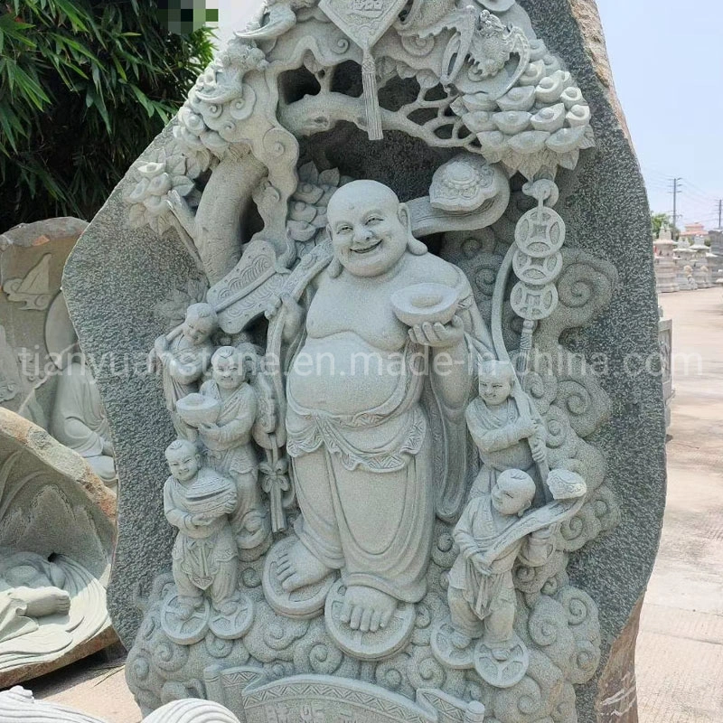 Hand Carved Stone Buddha Sculpture