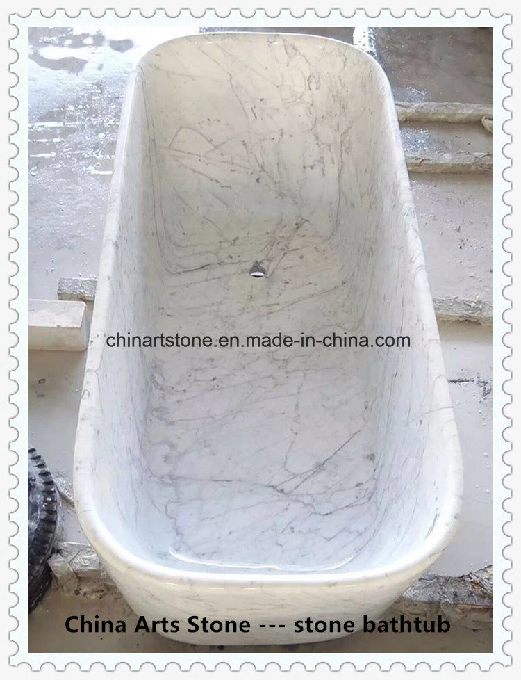 Nature Stone White Marble Bath Tub for Bathroom