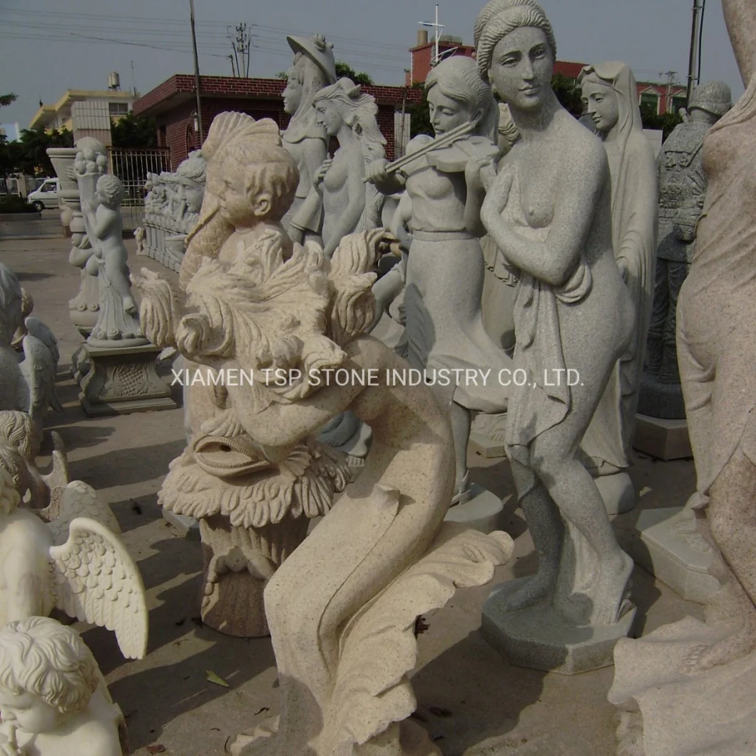 White Marble/Granite Stone Hand Carved Garden Sculpture/Statue/Animal Carving for Garden Landscape