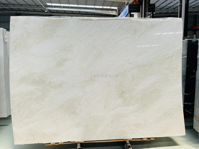 Factory Price Luxury Stone Marble Decoration Polished Customized Royal White Onyx Marble Interior High End Design Floor